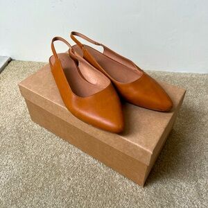 Madewell Brown Leather Pointed Flats